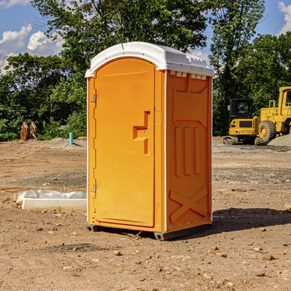 how often are the portable restrooms cleaned and serviced during a rental period in Johnson County Kansas